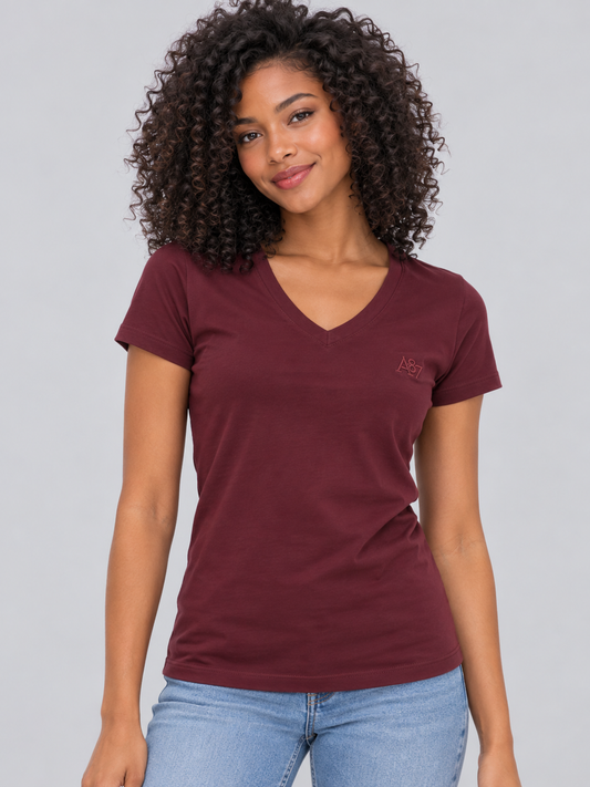 Camiseta Básica Mujer Aero Girls Solid Ss Earth Red 4208