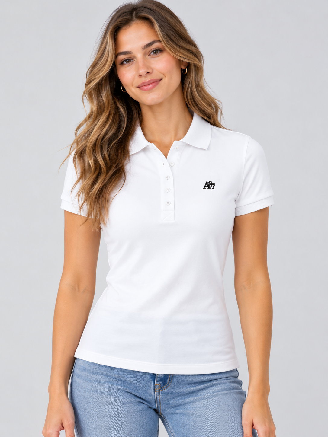 Camiseta Polo Para Mujer Aero Solid Blanco Hueso
