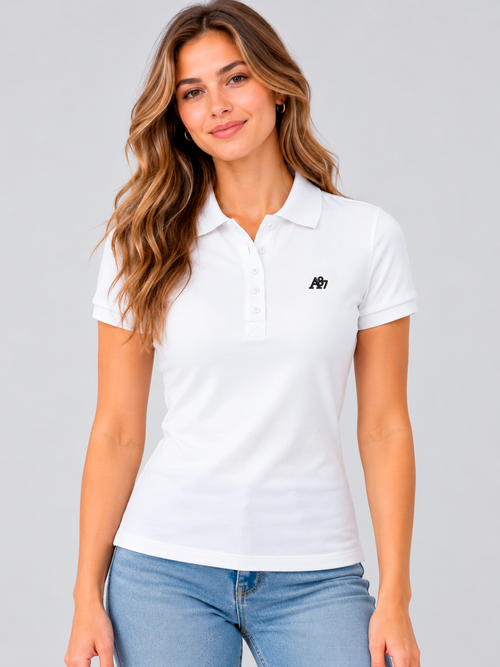 Camiseta Polo Para Mujer Aero Solid Blanco Hueso