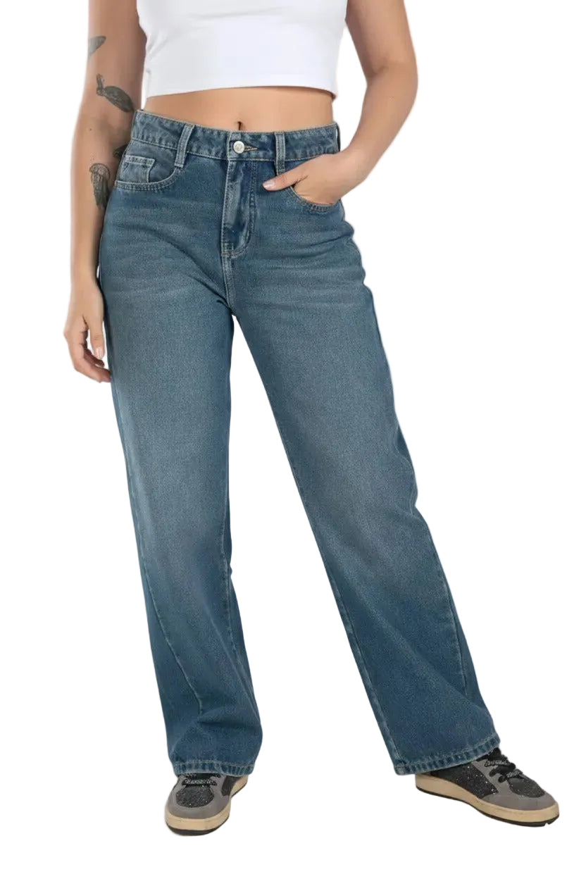 Jean para Mujer Aeropostale Girls Barrel Medium Wash 4088