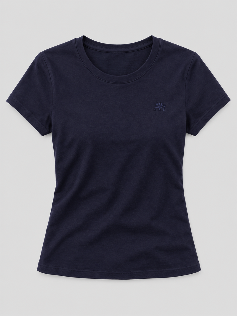 Camiseta Básica Para Mujer Aero Girls Solid SS Cadet Navy