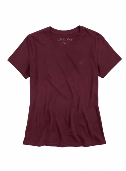 Camiseta Básica Para Mujer Earth Red Aero Girls Solid Ss 4204