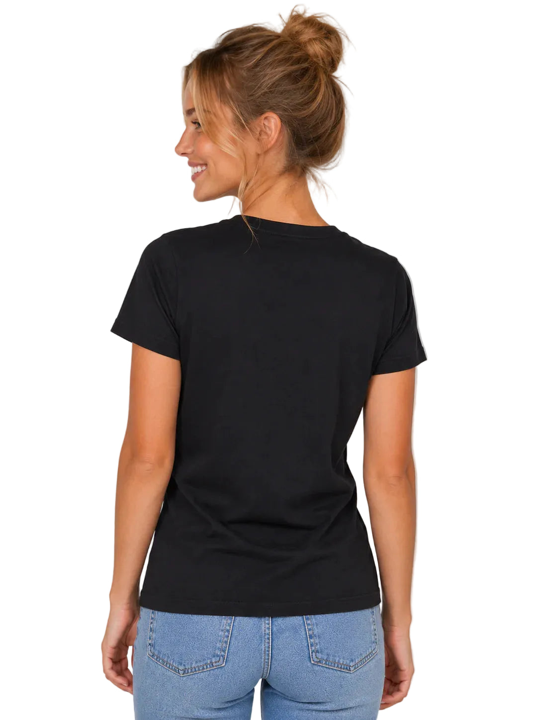 Camiseta Básica Mujer Negra Aero Girls Solid Ss Dark Black 4204