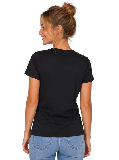 Camiseta Básica Mujer Negra Aero Girls Solid Ss Dark Black 4204