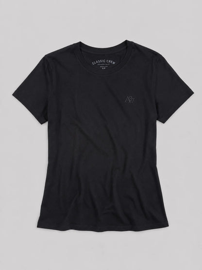 AERO GIRLS SOLID SS DARK BLACK