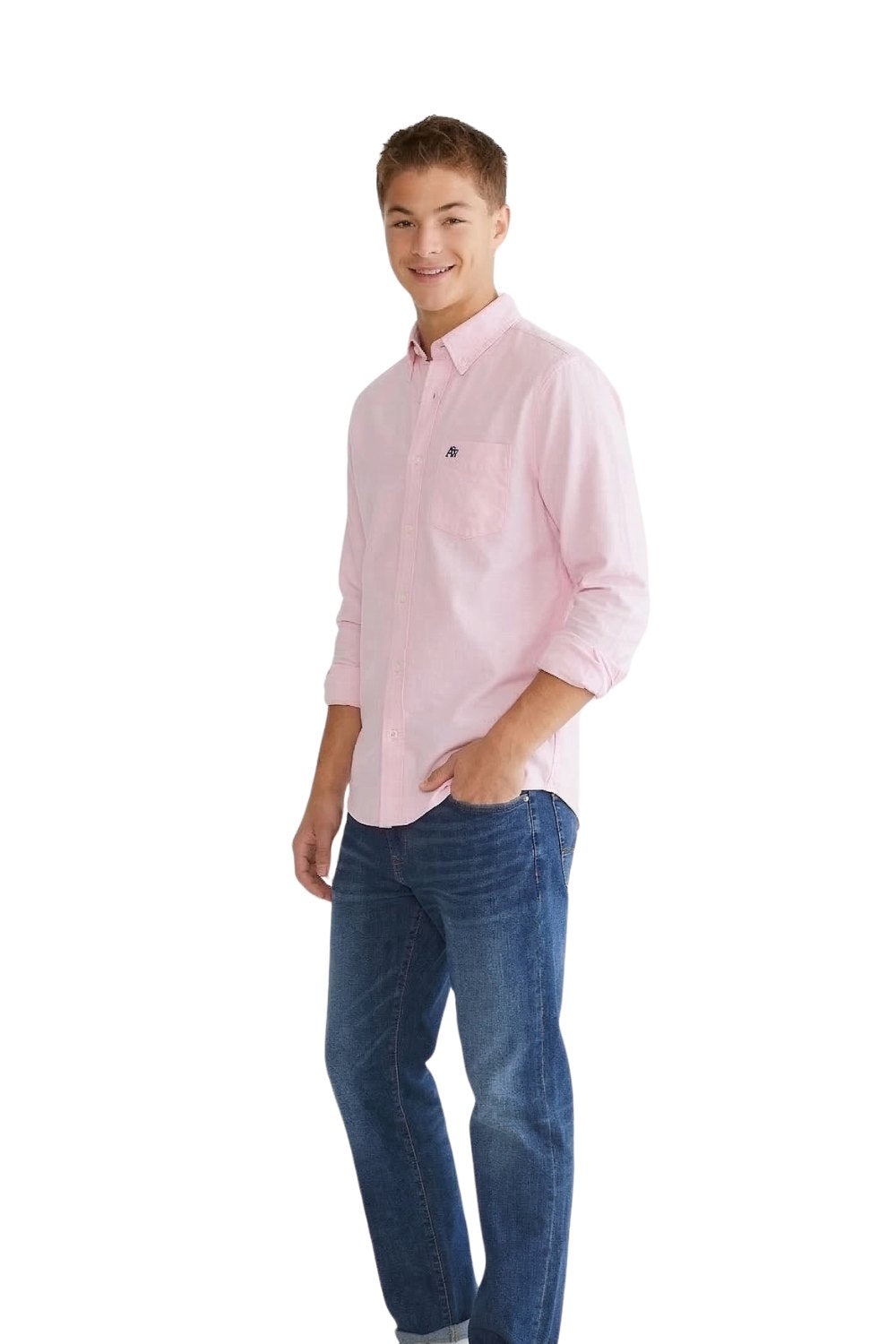 Camisa Rosada Para Hombre Aero Guys Ls Woven Shirts Sea Pink 8543