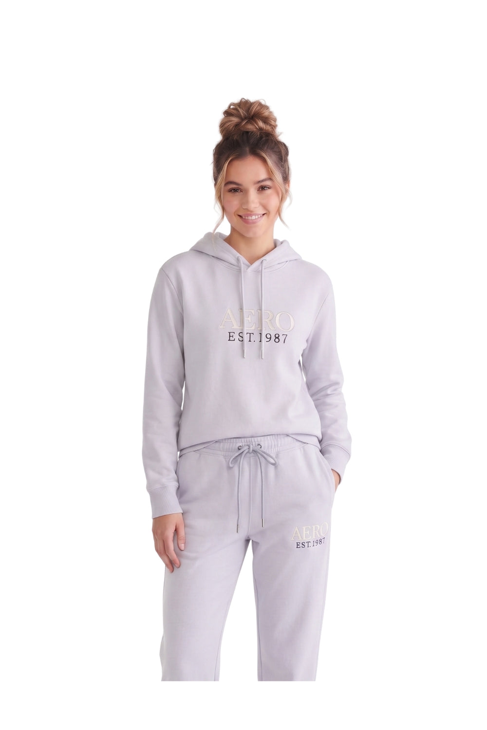 Buzo Para Mujer Aero Fleece Pop Over Vapor Blue 3009