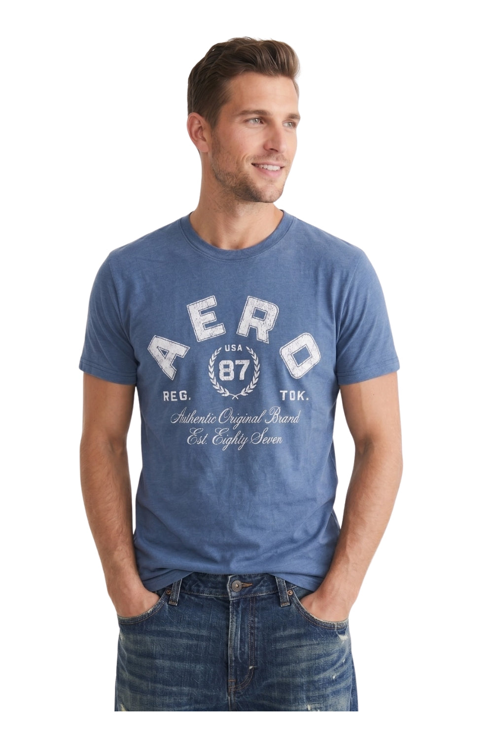 Camiseta Para Hombre Aero Level 1 Graphic Tees Celestial 6280