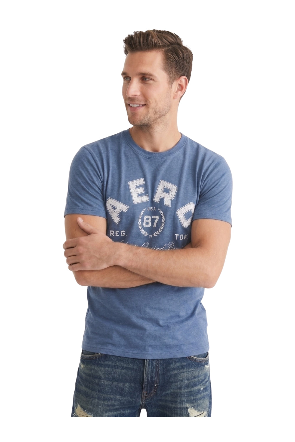 Camiseta Para Hombre Aero Level 1 Graphic Tees Celestial 6280