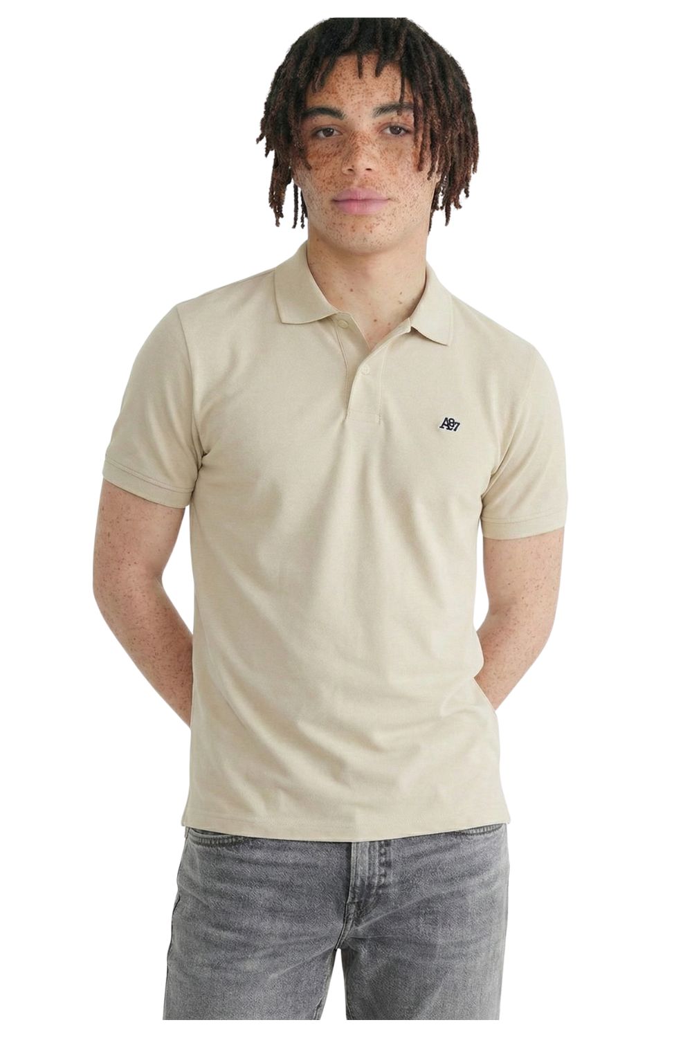 Polo Para Hombre Aero Guys Ss Solid Polo Egret 7907