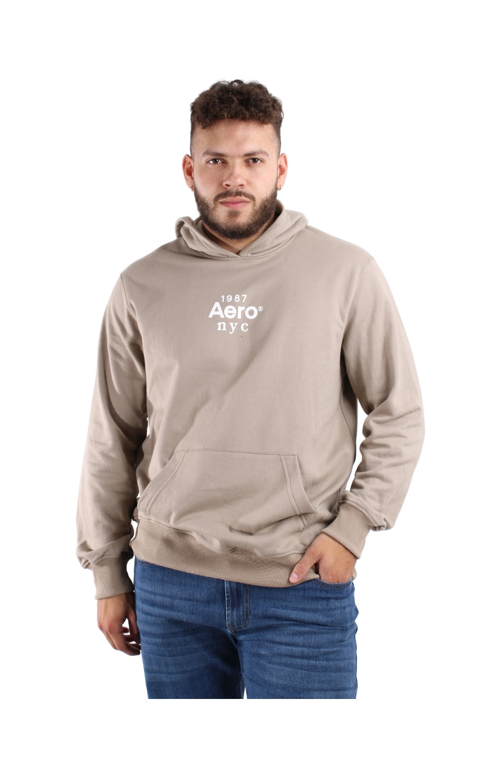 Buzo Beige Para Hombre Aeropostale  Guys Popover Hoodies Baked Clay 5660