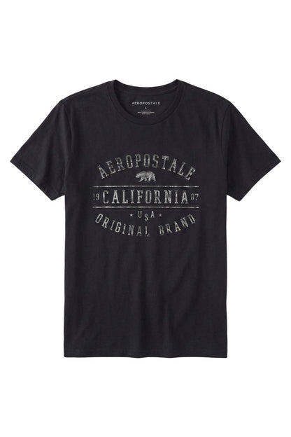 Camiseta Para Hombre Aero Level 2  Graphic Tees Dark Black 3962