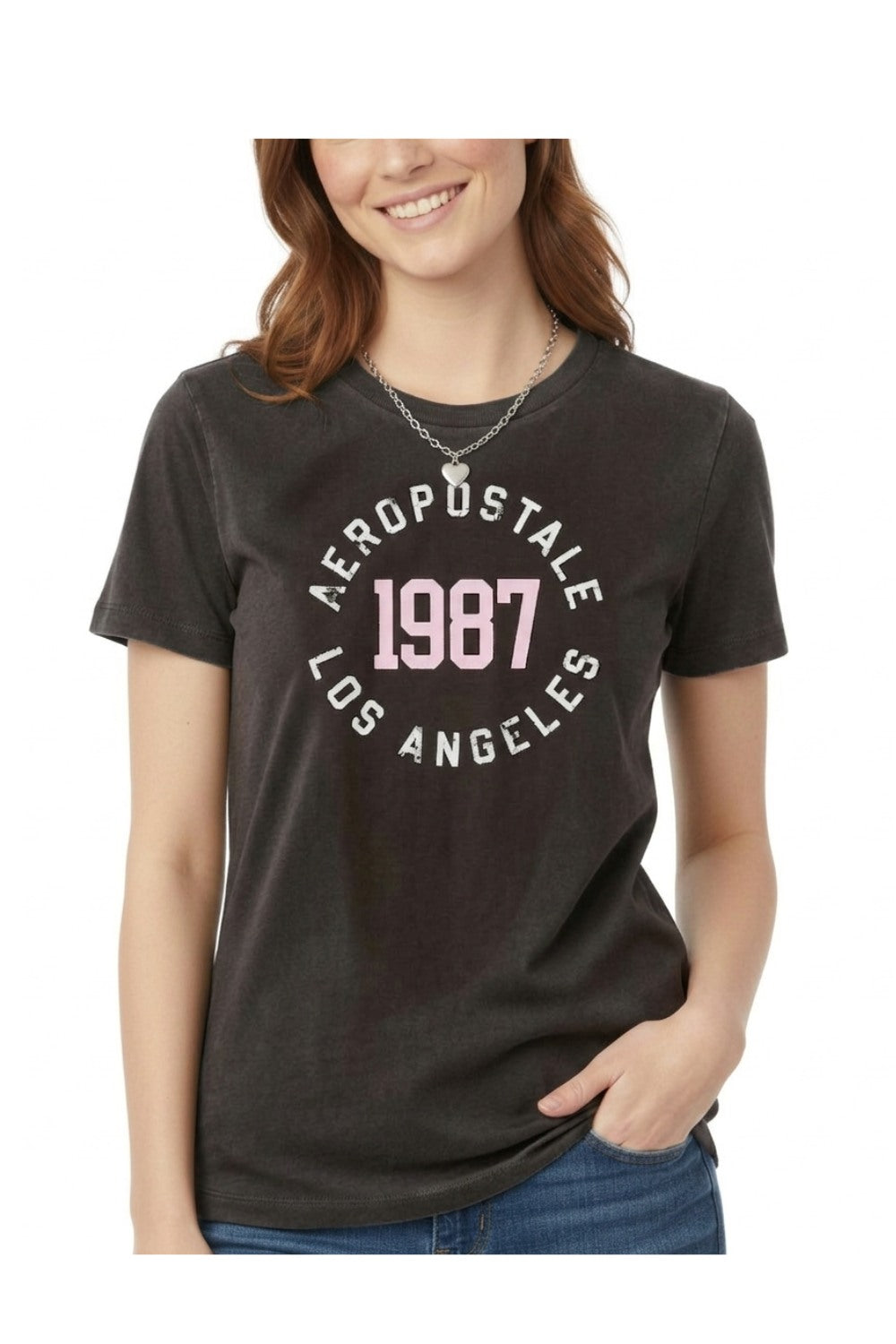 Camiseta Para Mujer Aero Graphic Level 1 Dark Black  7129