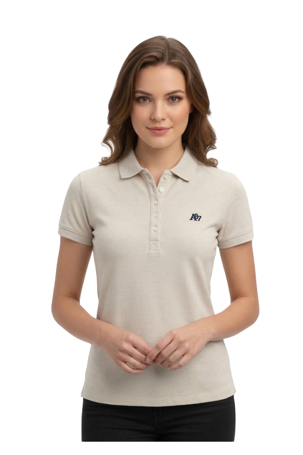 Polo Beige Para Mujer Aeropostale Solid Polo Egret 4164