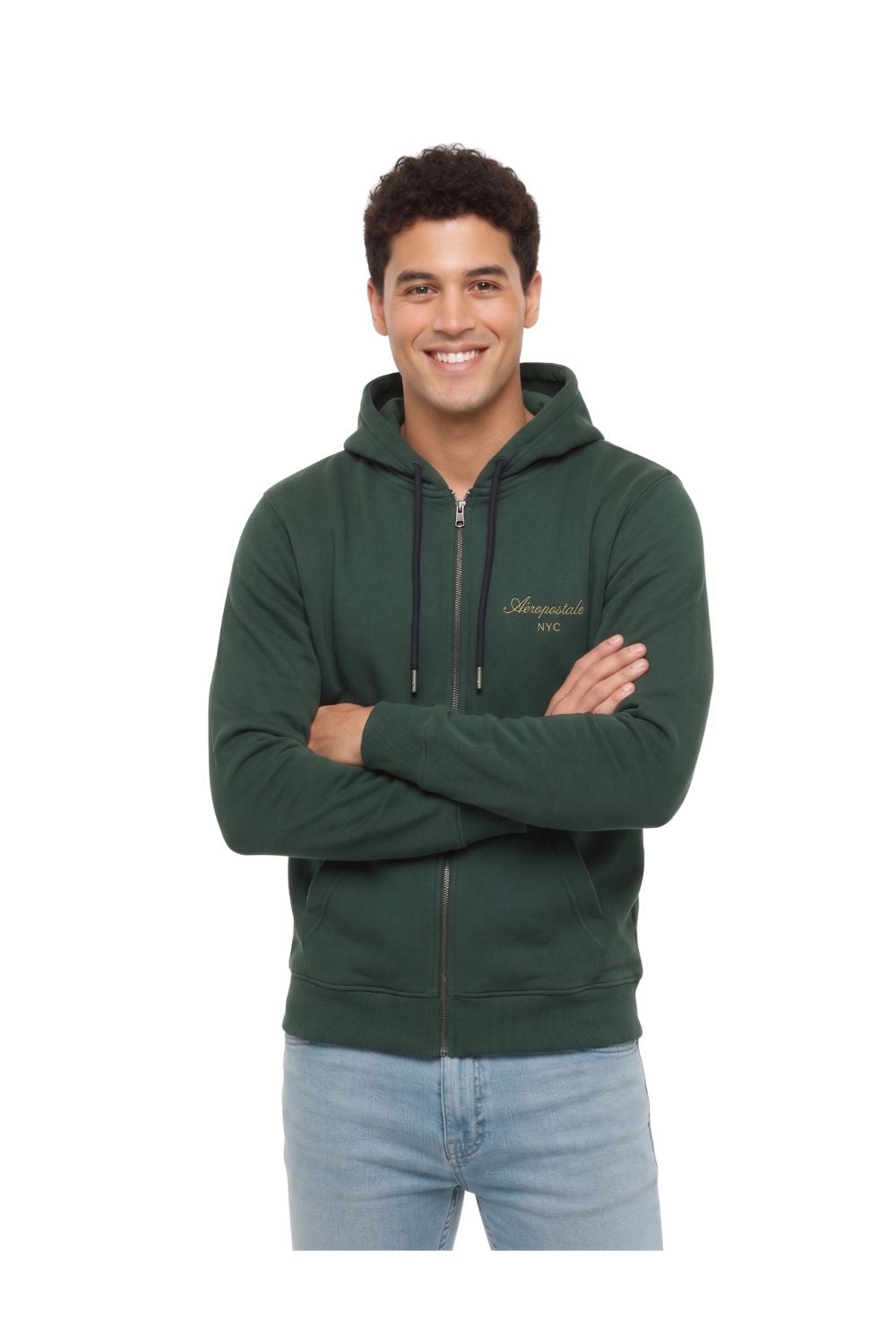 Buzo Para Hombre Aeropostale Full Zip Hoodies Green Gables 9198