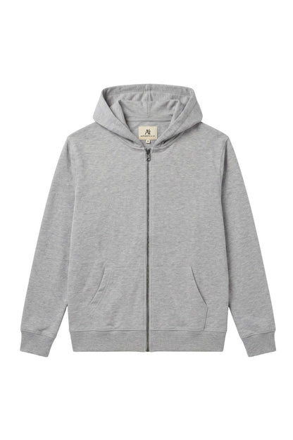 Buzo Para Hombre Aero Guys Full Zip Hoodies Light Heather Grey  2207