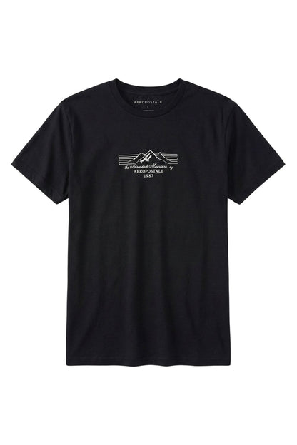 Camiseta Para Hombre Aero Level 2  Graphic Tees Dark Black 6182