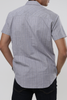 Camisa Para Hombre Lines Aero Guys Ss Woven Shirts Grey Vine