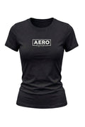 Camiseta Para Mujer Cursive Letters Aero Graphic Level 2 Dark Black 6424