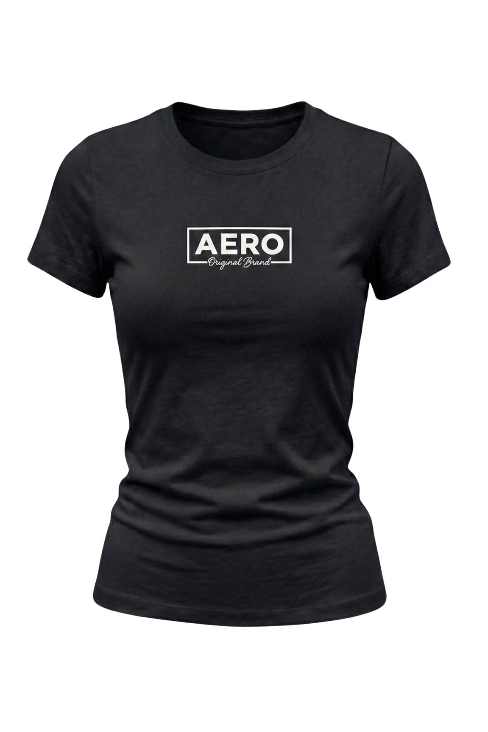 Camiseta Para Mujer Cursive Letters Aero Graphic Level 2 Dark Black 6424
