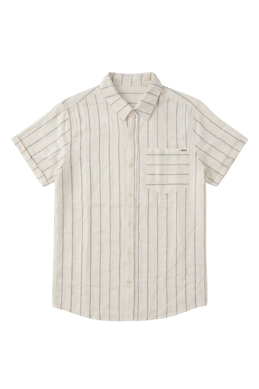 Camisa Beige Para Hombre Aero Guys Ss Woven Shirts Egret 1545