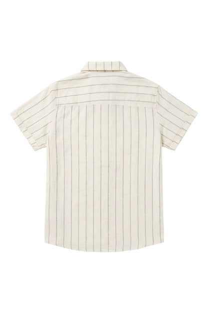 Camisa Beige Para Hombre Aero Guys Ss Woven Shirts Egret 1545