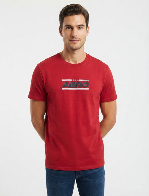 Camiseta Para Hombre Aero Level 2 Graphic Tees True Red 5887