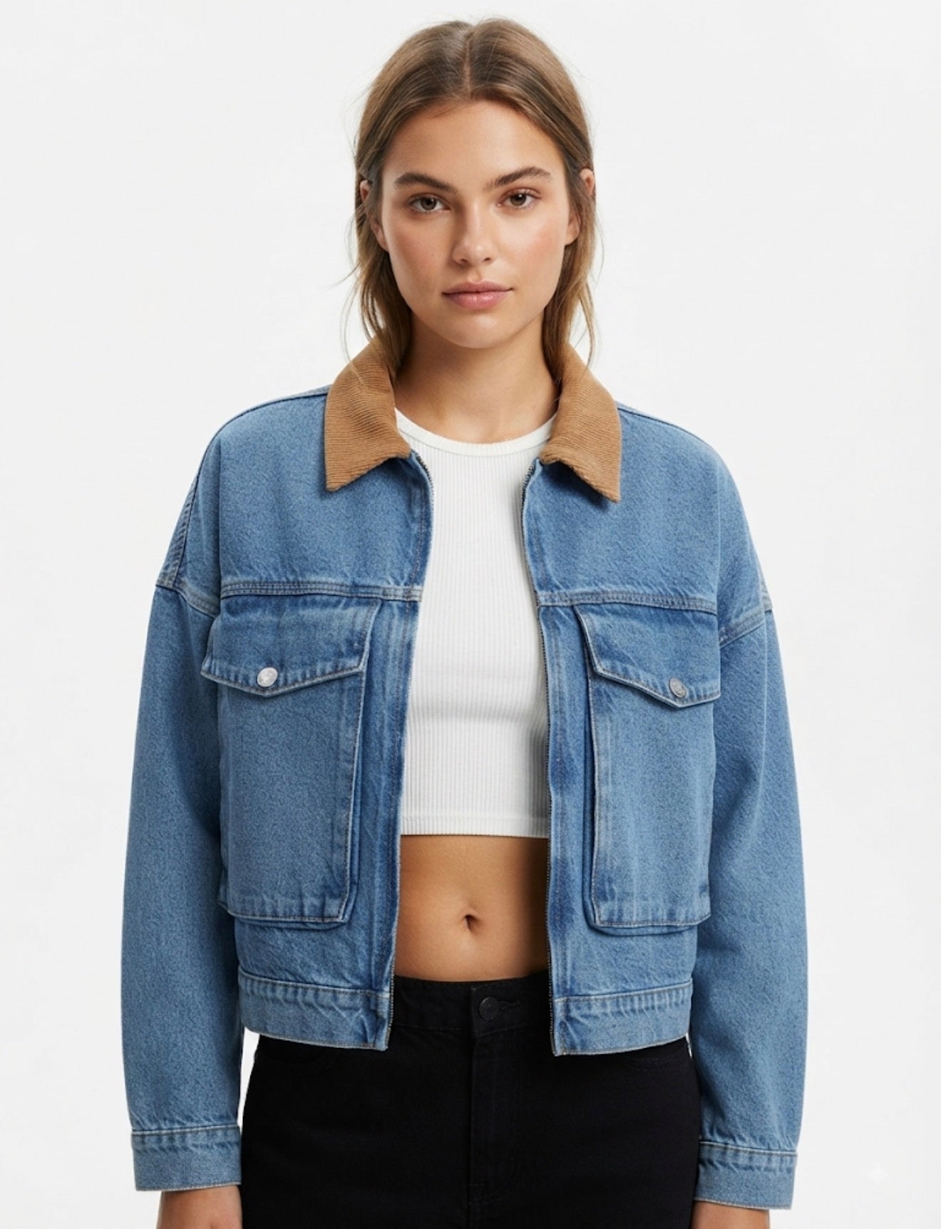 Chaqueta Para Mujer Aero Girls Light Weight Ow Light Wash 3196