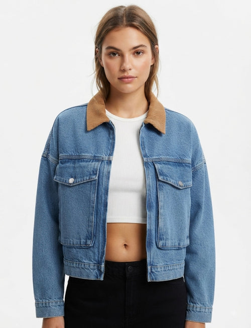 Chaqueta Para Mujer Aero Girls Light Weight Ow Light Wash 3196