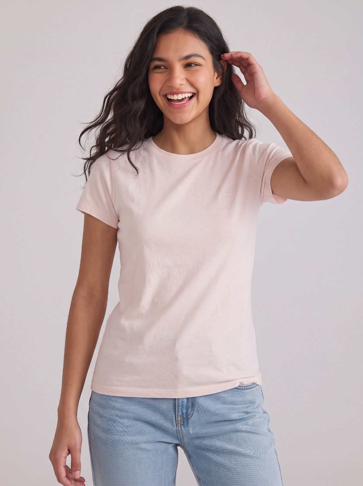 AERO GIRLS SOLID SS PRIMROSE PINK
