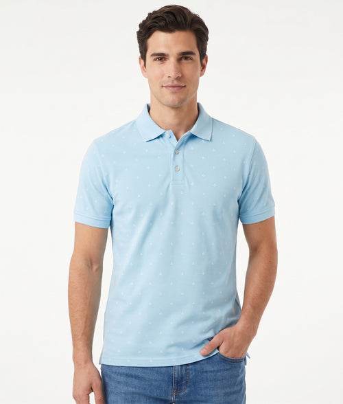 AERO GUYS SS NOVELTY POLO BERING BLUE
