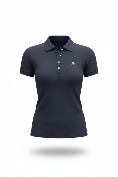 Polo Azul Oscuro Para Mujer Aeropostale Solid Polo Cadet Navy  4164