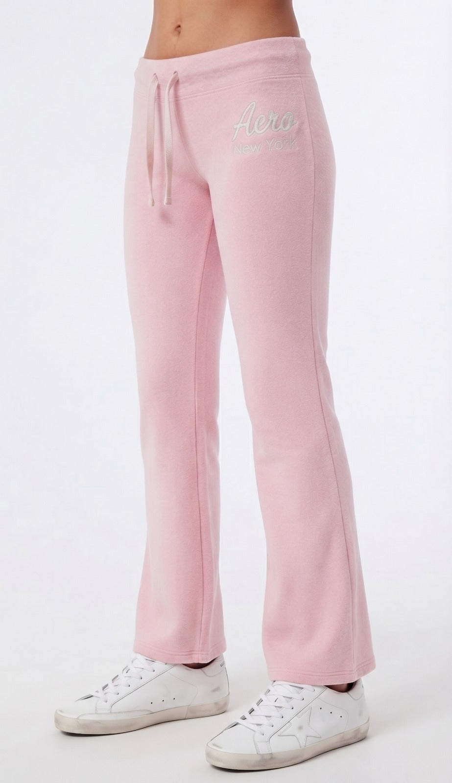 AERO GIRLS KNIT PANTS SILVER PINK