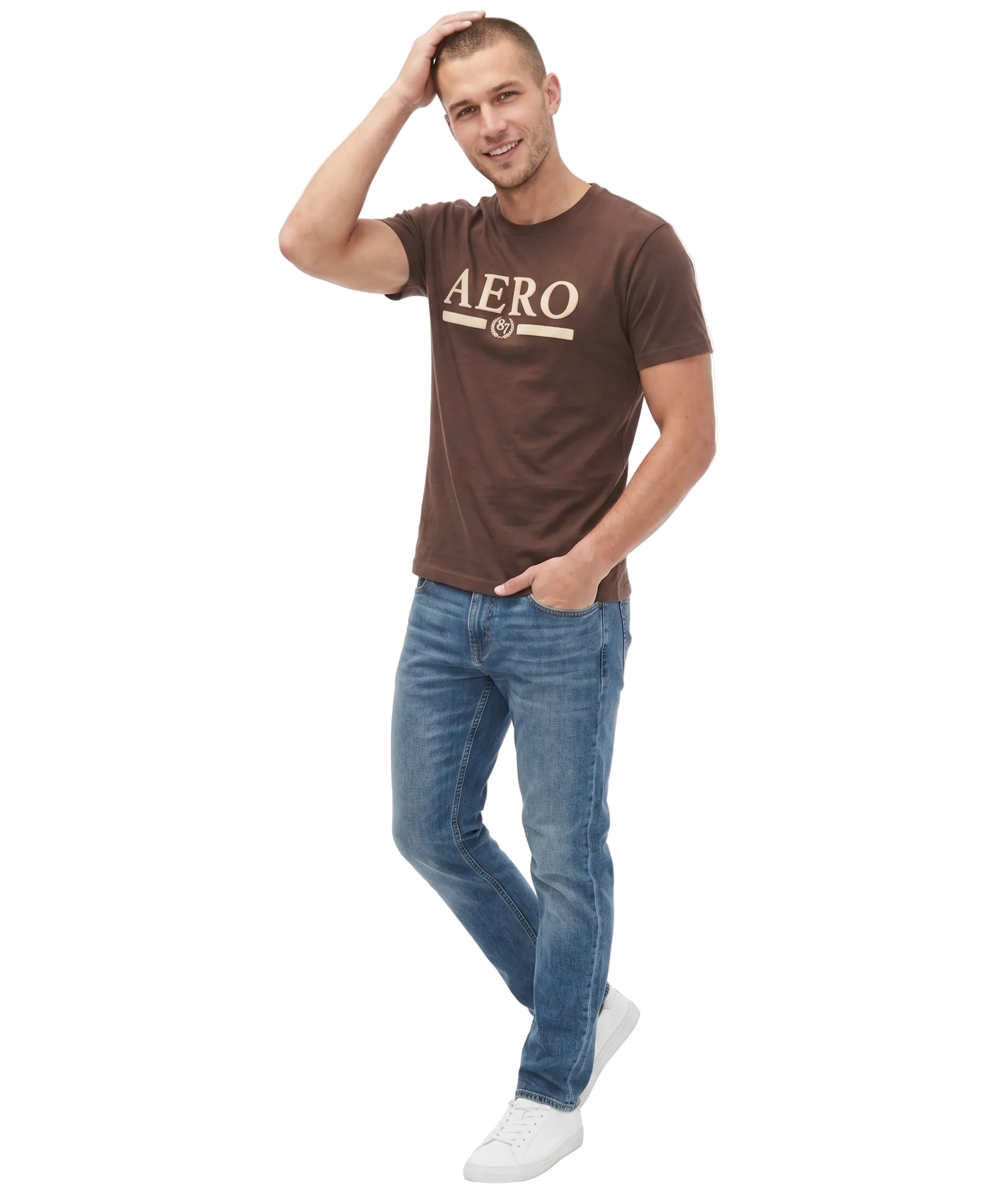 Camiseta Para Hombre Aero Level 2 Graphic Tees Hot Chocolate 6235