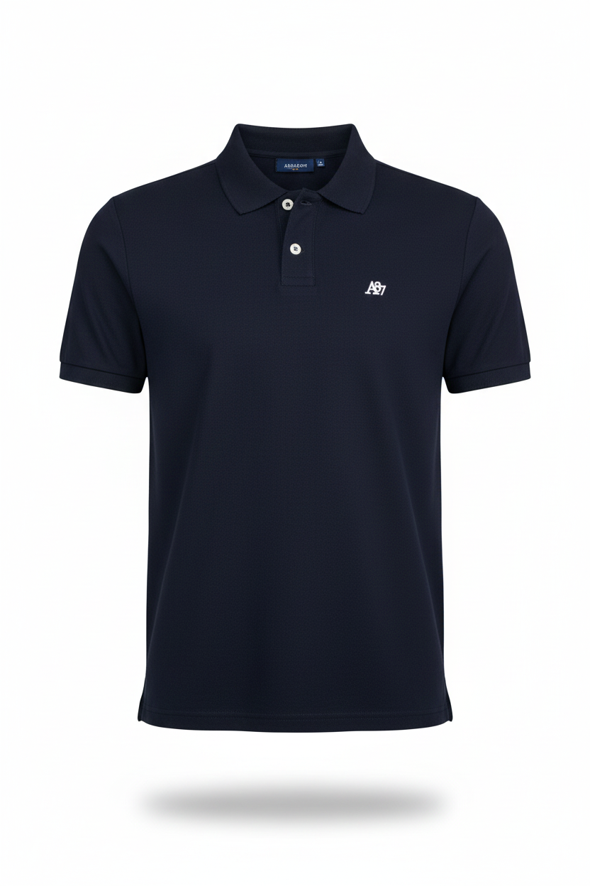 Polo Azul Oscura Para Hombre Aeropostale Guys Ss Solid Polo Cadet Navy 7907