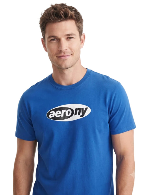 Camiseta Para Hombre Aero Level 2 Graphic Tees Parisian Blue 4627