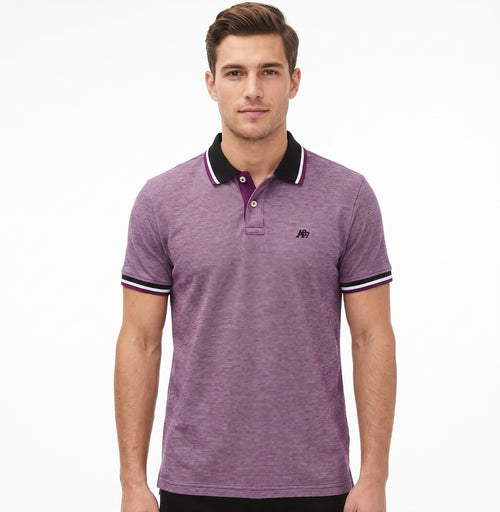 AERO GUYS SS NOVELTY POLO POMEGRANATE
