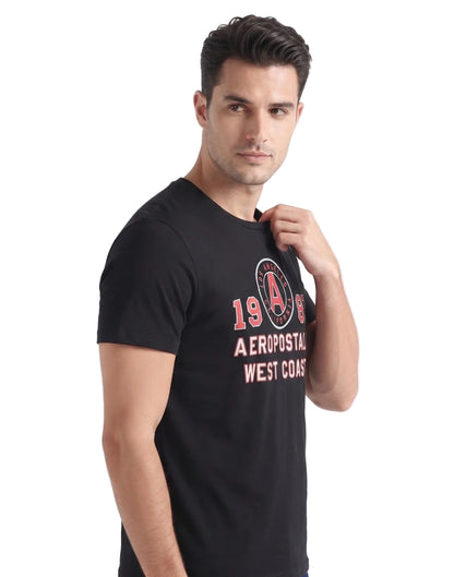 Camiseta Para Hombre Aero Level 1 Graphic Tees Dark Black 4130