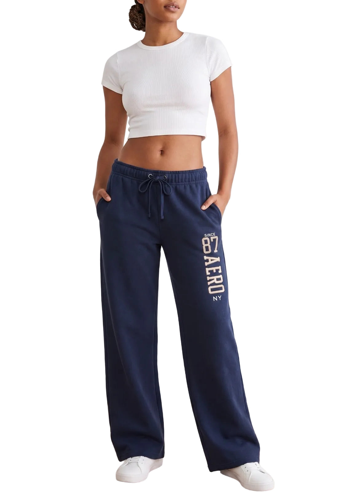 AERO GIRLS KNIT PANTS CADET NAVY