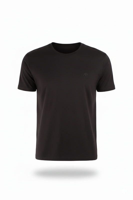 Camiseta Basica Negra Para Hombre Aeropostale Guys Ss Tees Dark Black 4240