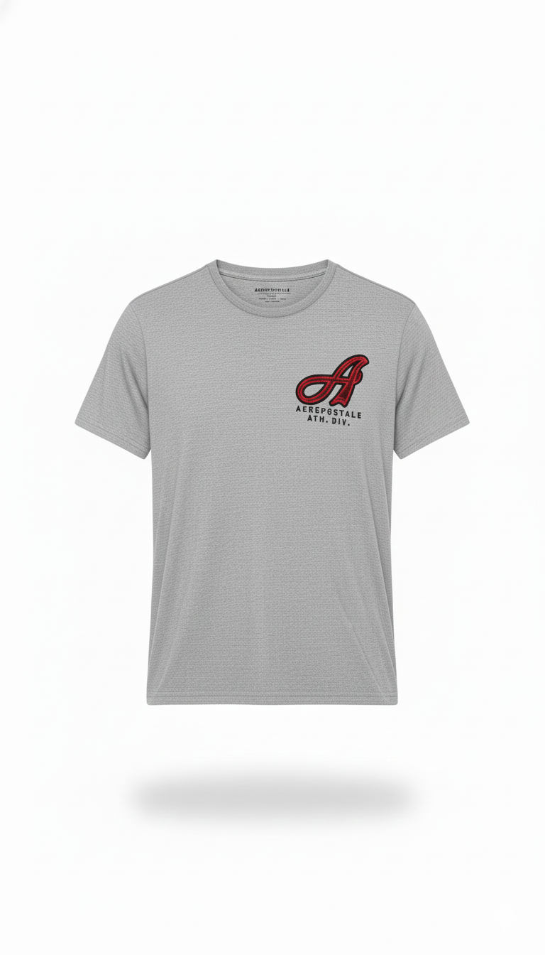 Camiseta Para Hombre Aero Level 2 Graphic Tees Light Heather Grey