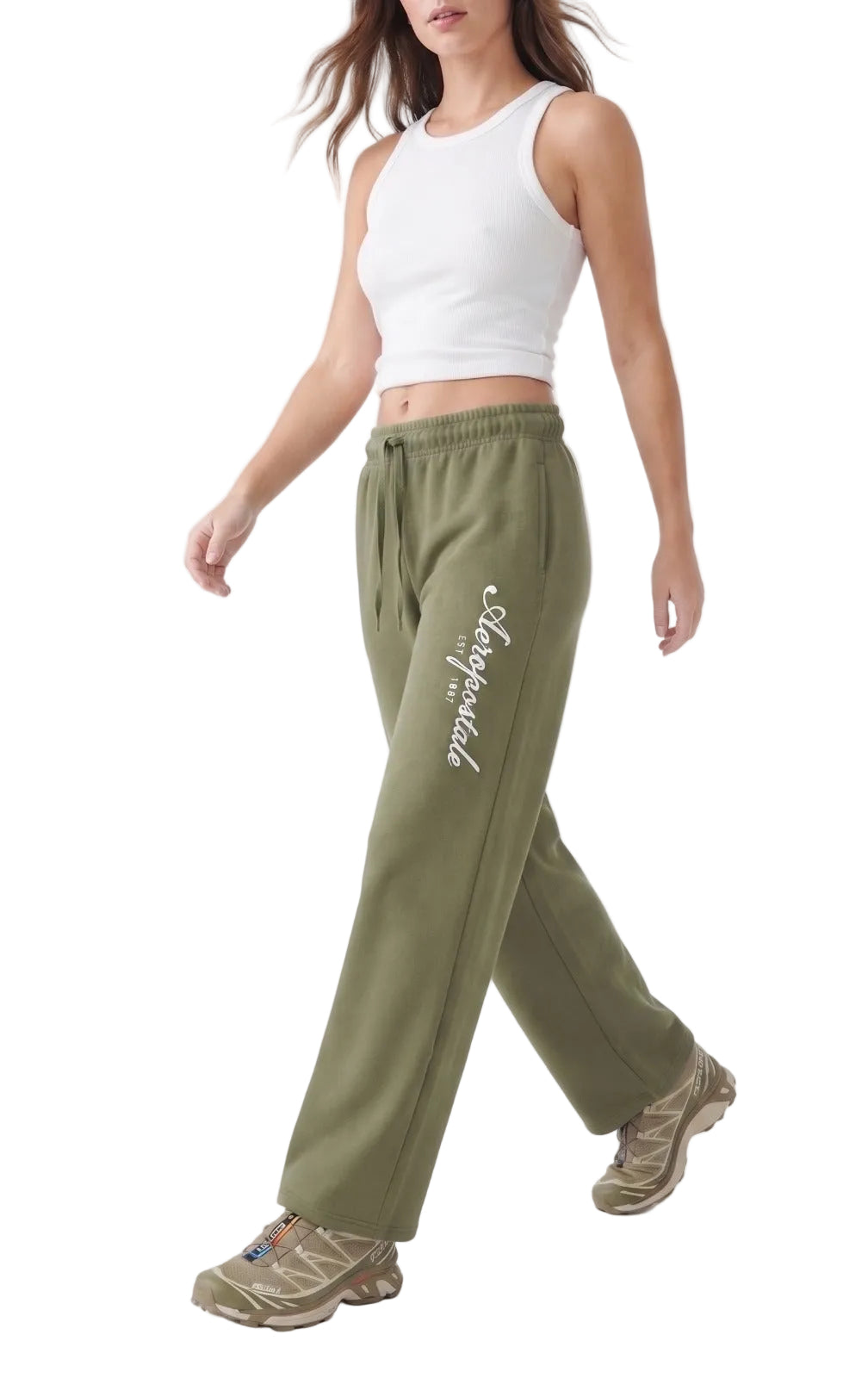 Pantalón Para Mujer Aero Girls Knit Pants Olivine 3811