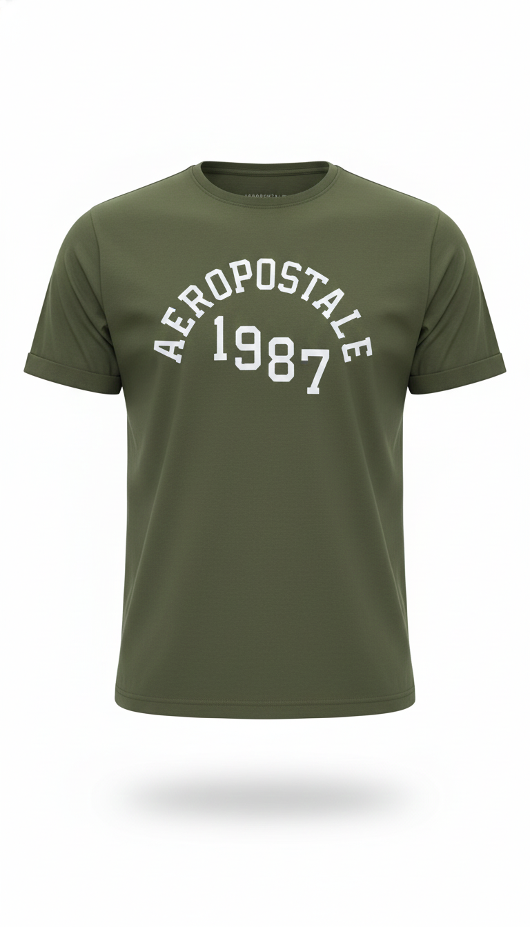 Camiseta Para Hombre Aero Level 1 Graphic Tees Covert Green