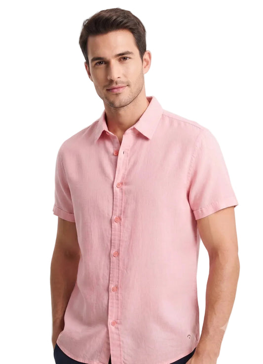 Camisa Para Hombre Aero Guys SS Woven Shirts Primrose Pink 1494