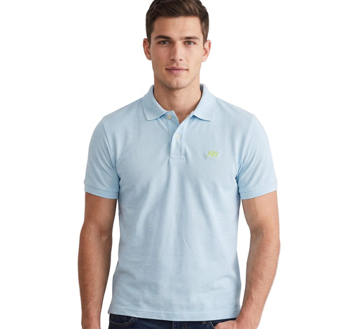AERO GUYS SS SOLID POLO BALLAD BLUE