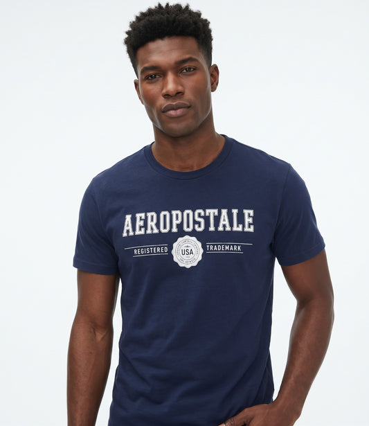AERO LEVEL 1 GRAPHIC TEES CADET NAVY