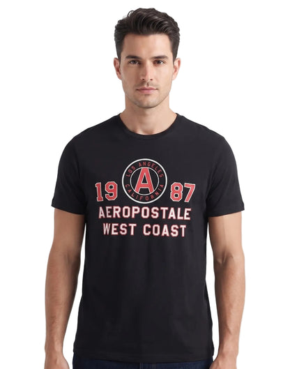 Camiseta Para Hombre Aero Level 1 Graphic Tees Dark Black 4130