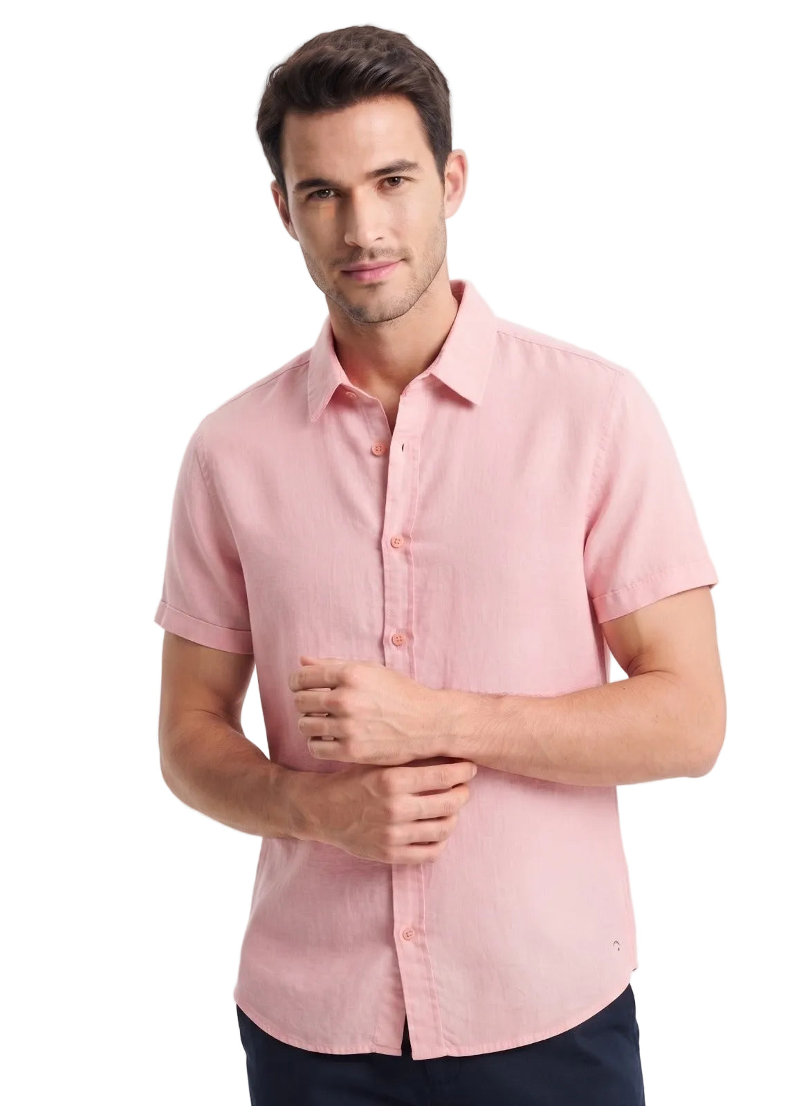 Camisa Para Hombre Aero Guys SS Woven Shirts Primrose Pink 1494