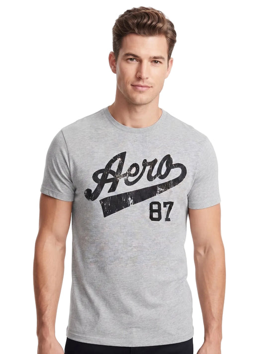 Camiseta Para Hombre Aero Level 1 Graphic Tees Lightest Heather Grey 4615