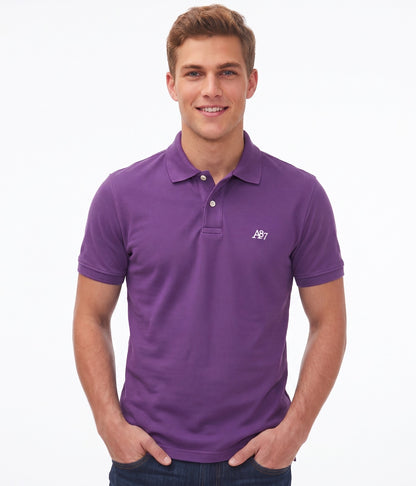 AERO GUYS SS SOLID POLO PARACHUTE PURPLE